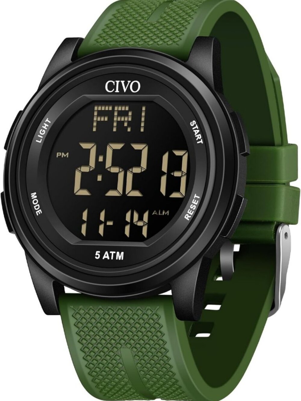Waterproof Sports Watch for Men & Women | Large Dial 44mm Digital Timepiece